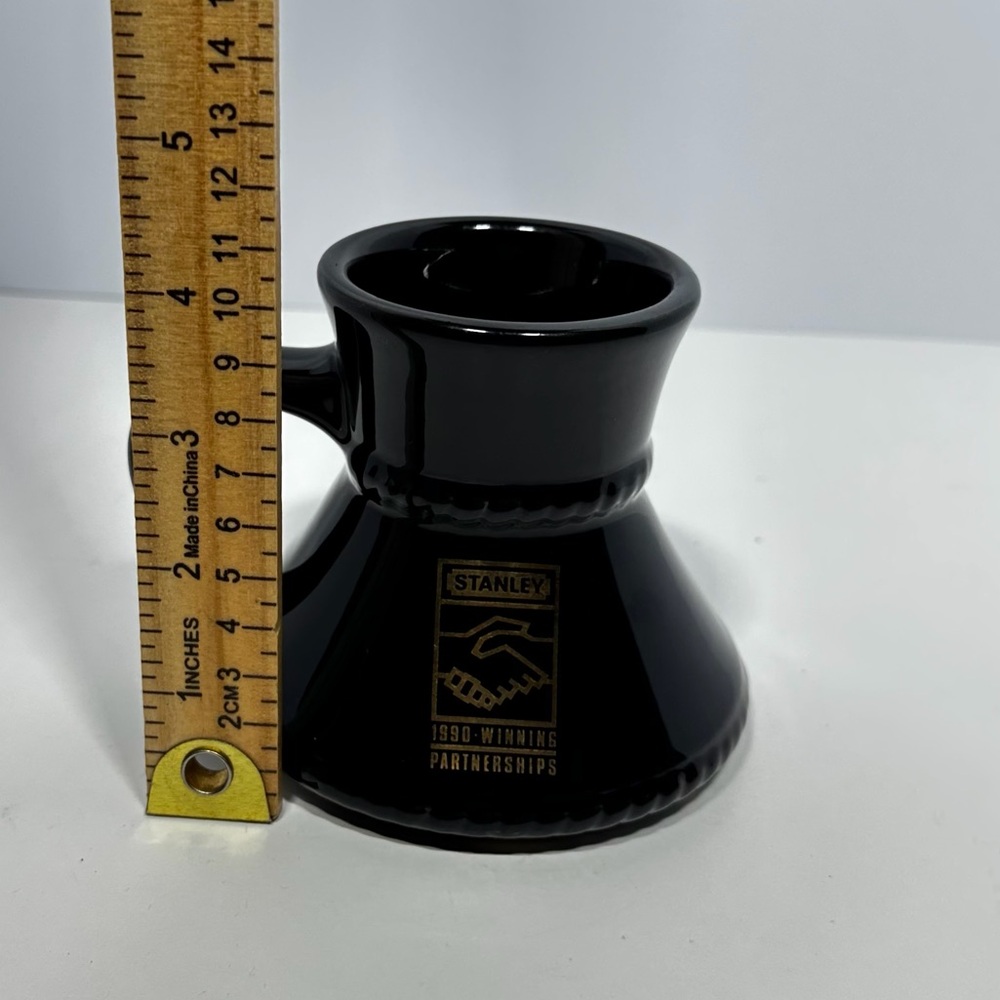 Stanley Tools 1990 Winning Partnerships Black Ceramic Mug Vintage Promo Cup - Picture 3 of 5